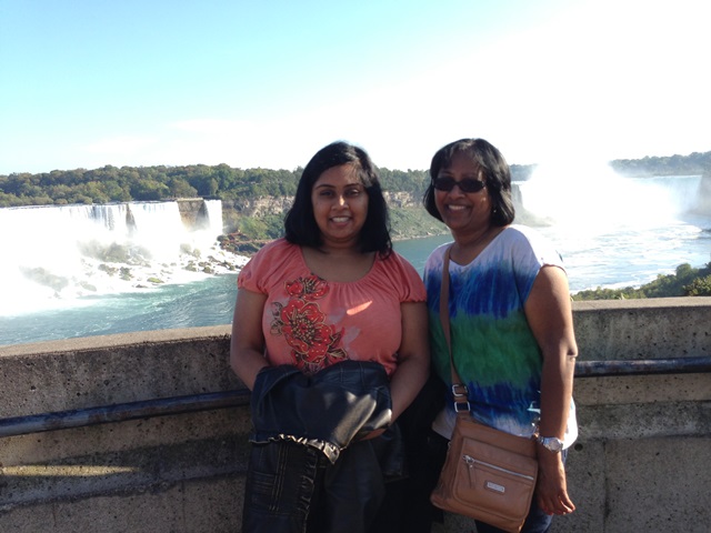 Mom and Cathy at the falls